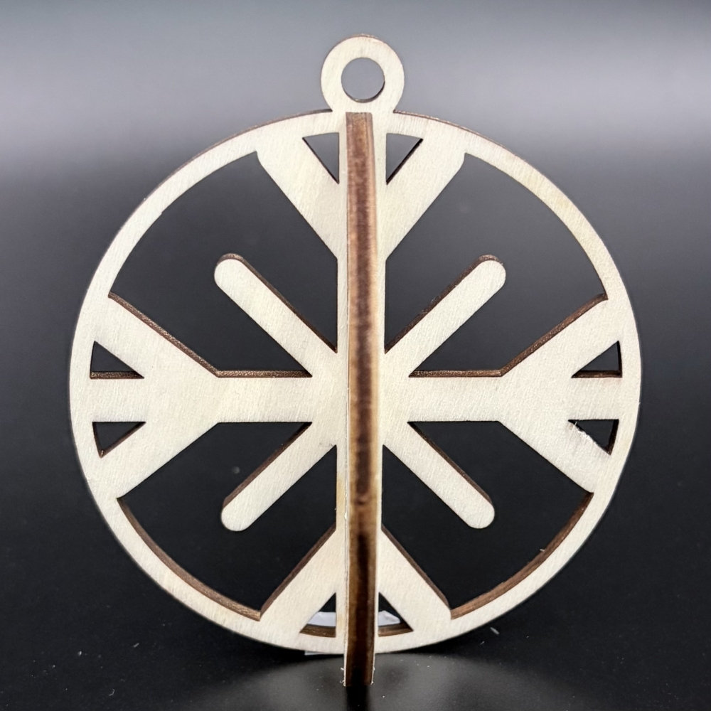 Set 8 Decoratiuni de Craciun 3D din Lemn – 2 Piese/Model cu Cutie Cadou - Model 7